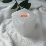 Seleniet theelicht houder vierkant